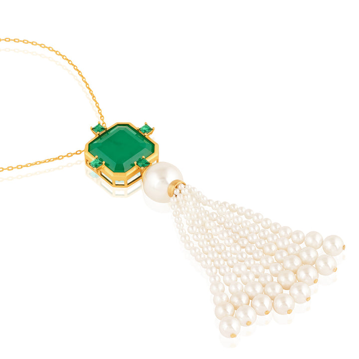 Green Long necklace Necklace for Women by Isharya | Modern Indian Jewellery