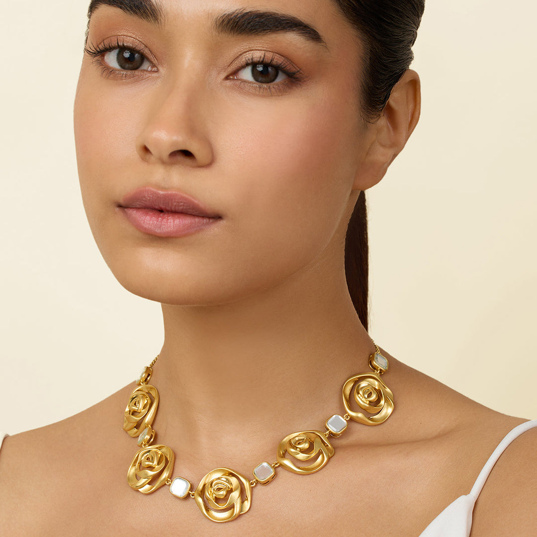 Gold Collar Necklace for Women by Isharya | Modern Indian Jewellery