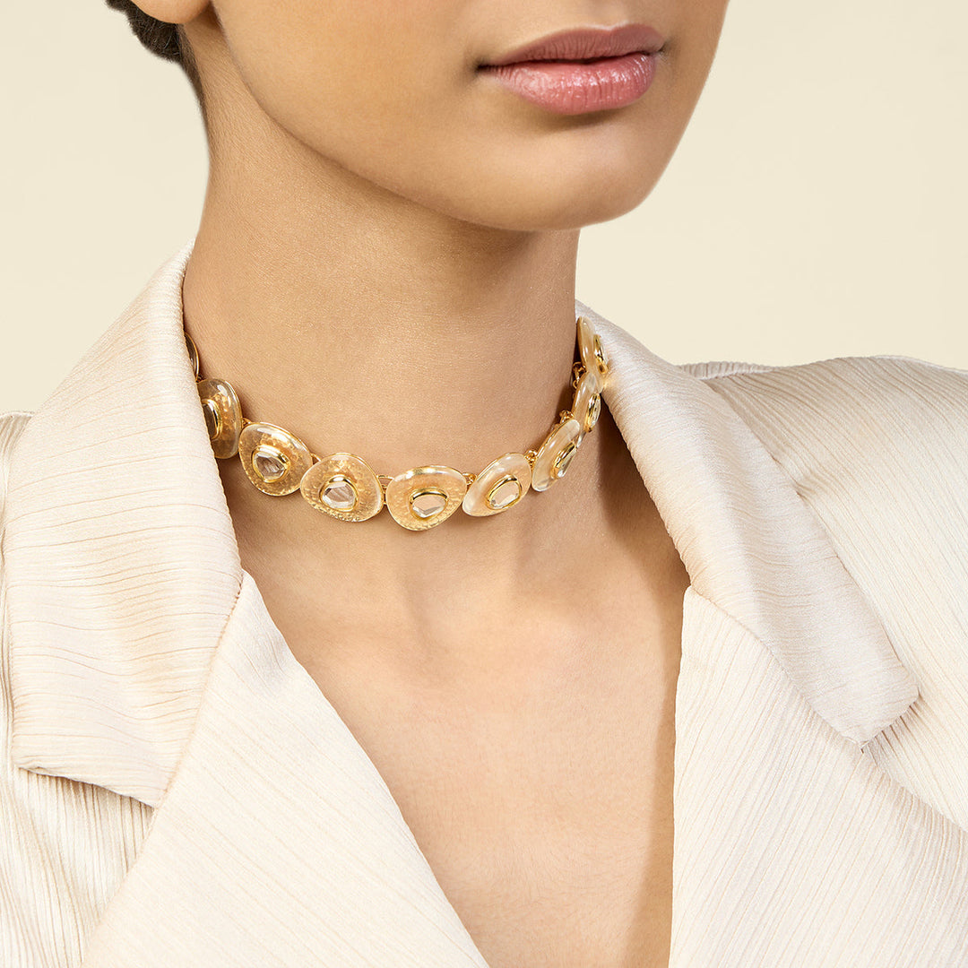 Gold Choker Necklace for Women by Isharya | Modern Indian Jewellery