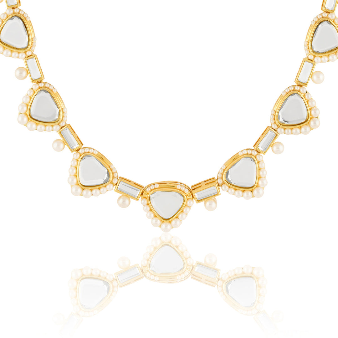Gold Collar Necklace for Women by Isharya | Modern Indian Jewellery