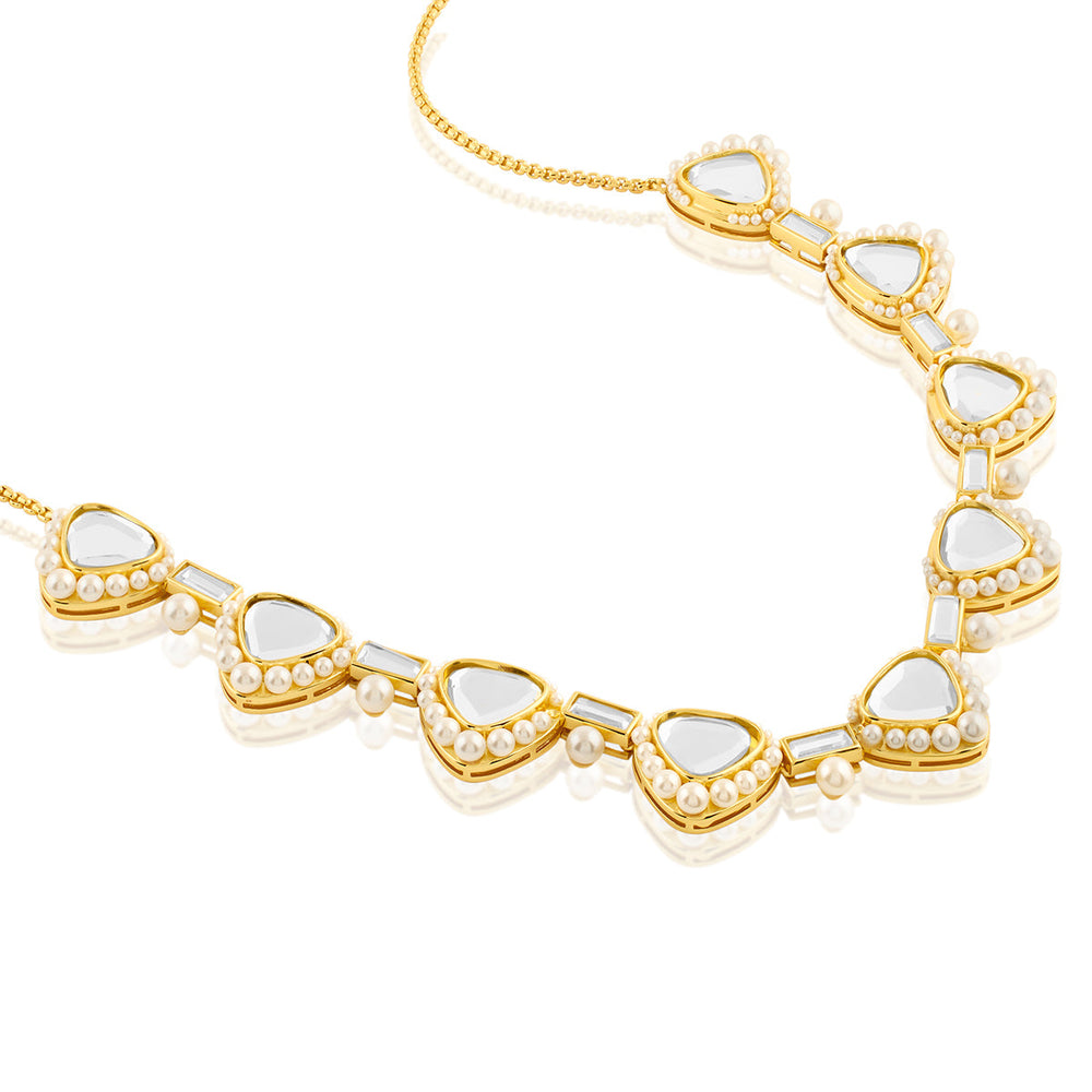 Gold Collar Necklace for Women by Isharya | Modern Indian Jewellery