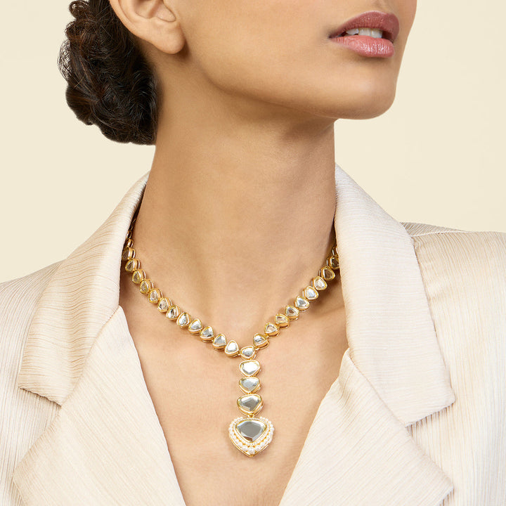 Gold Collar Necklace for Women by Isharya | Modern Indian Jewellery