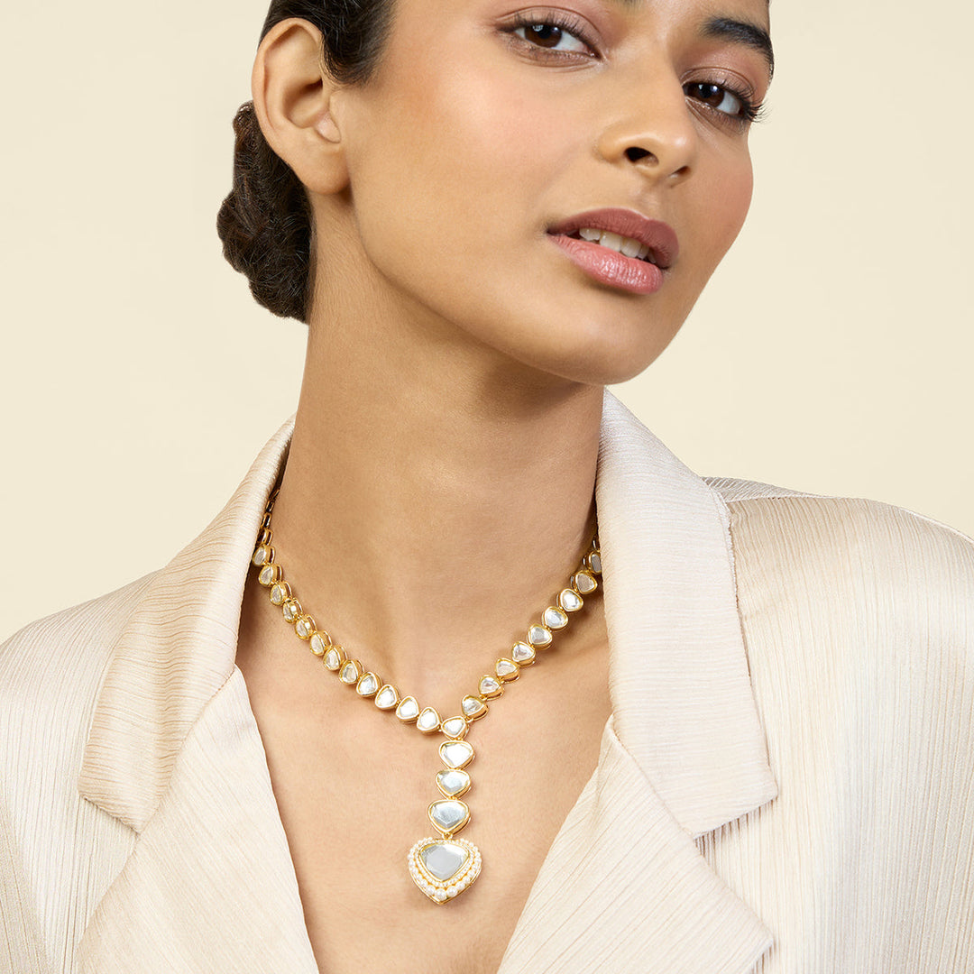 Gold Collar Necklace for Women by Isharya | Modern Indian Jewellery