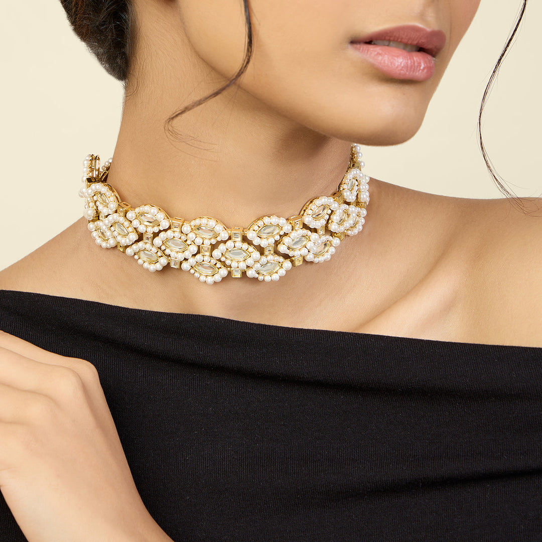 Gold Choker Necklace for Women by Isharya | Modern Indian Jewellery