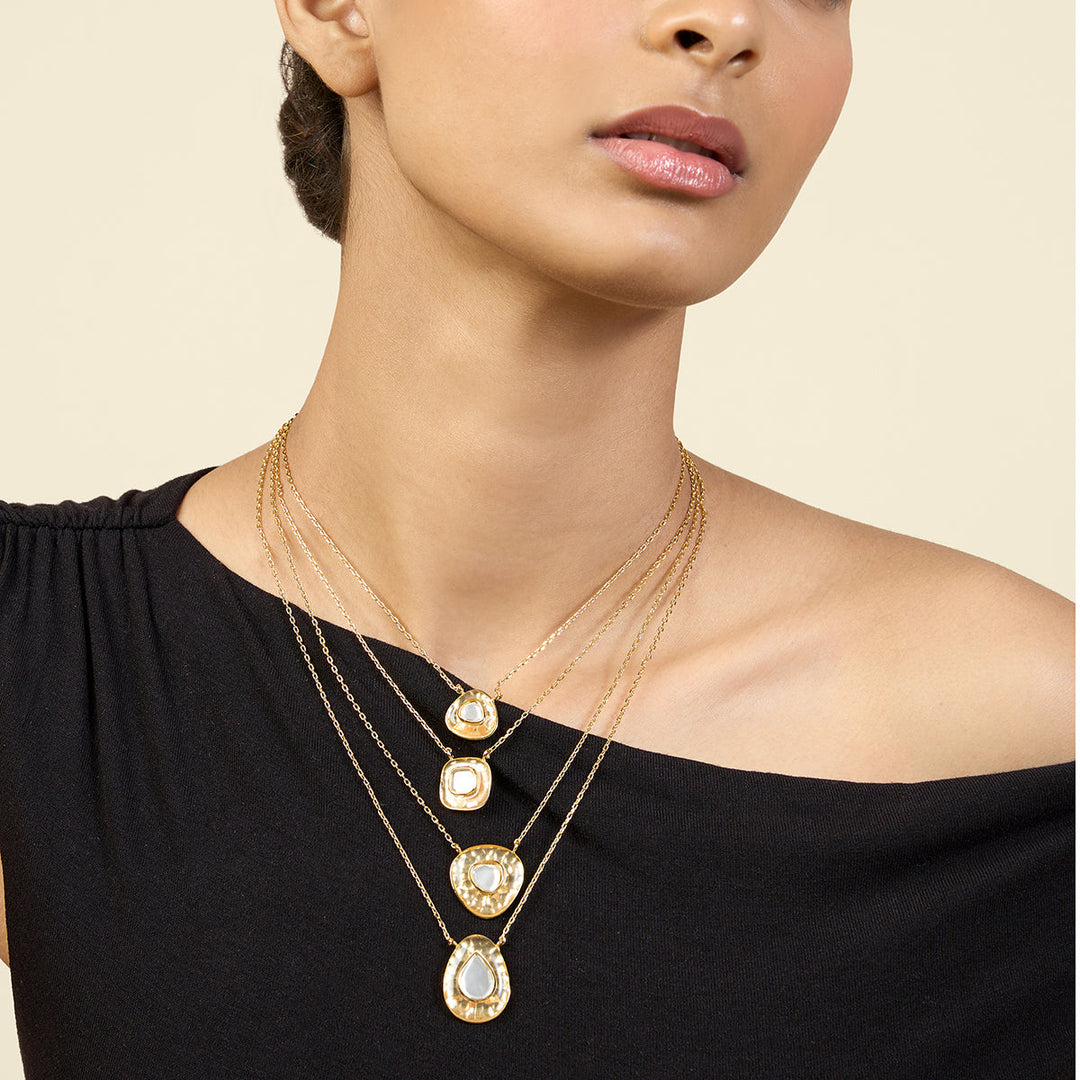 Gold Layered Necklace for Women by Isharya | Modern Indian Jewellery