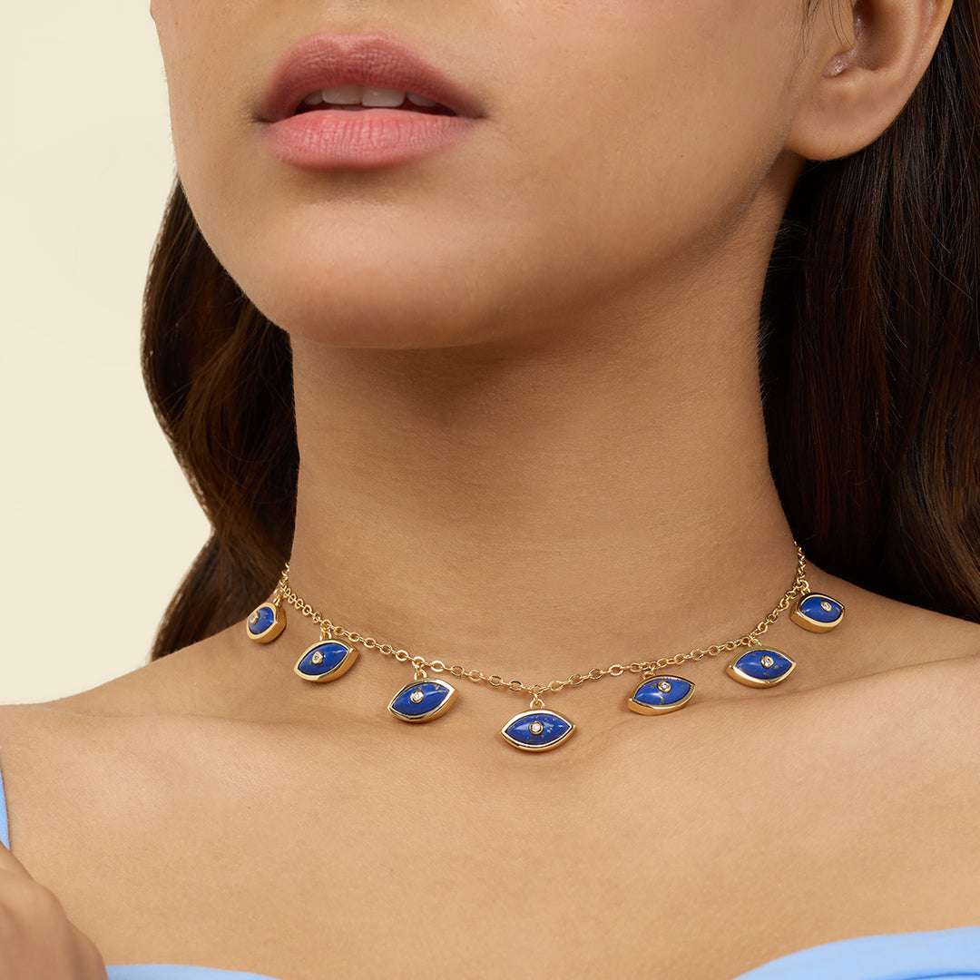 Summer Eyes Charm Necklace