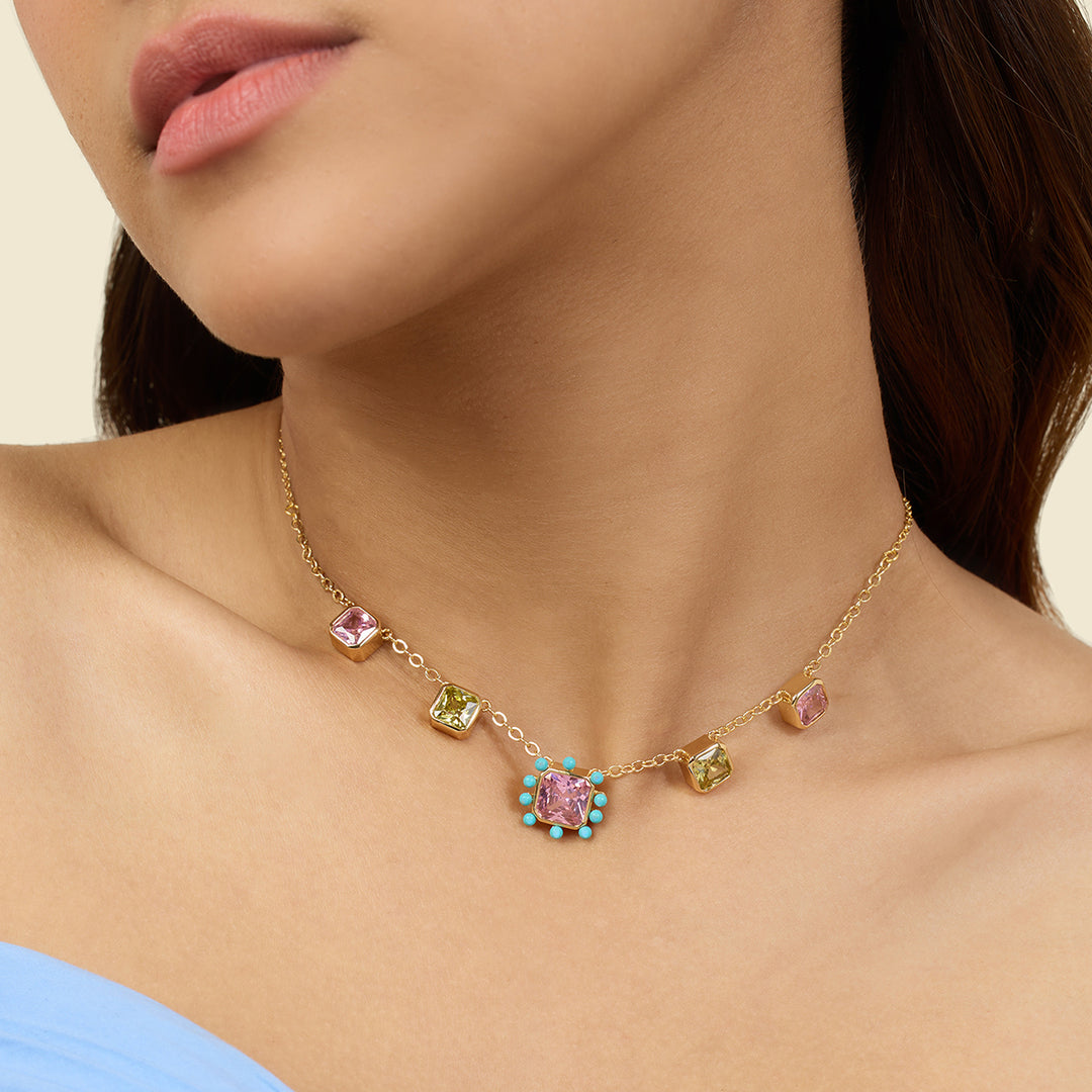 Neon Candy Charm Necklace