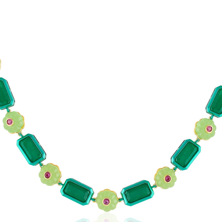 Verdant Bloom Statement Necklace