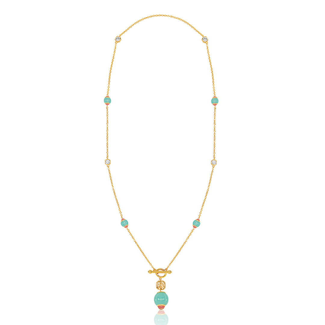 Celestial Bloom Long Toggle Necklace