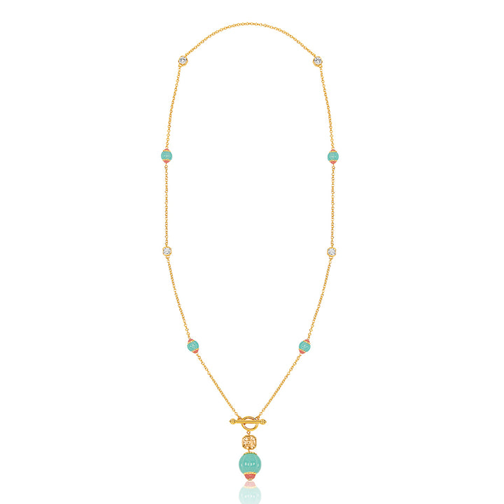 Celestial Bloom Long Toggle Necklace
