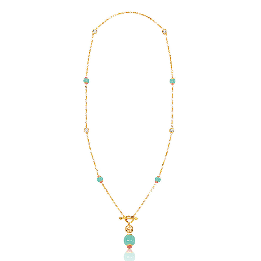 Celestial Bloom Long Toggle Necklace