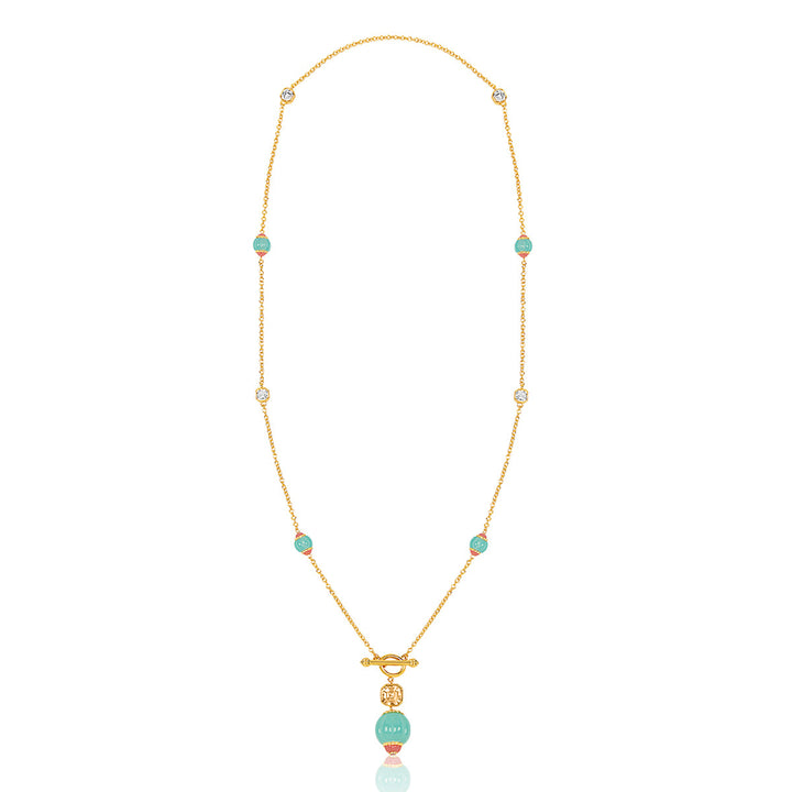 Celestial Bloom Long Toggle Necklace