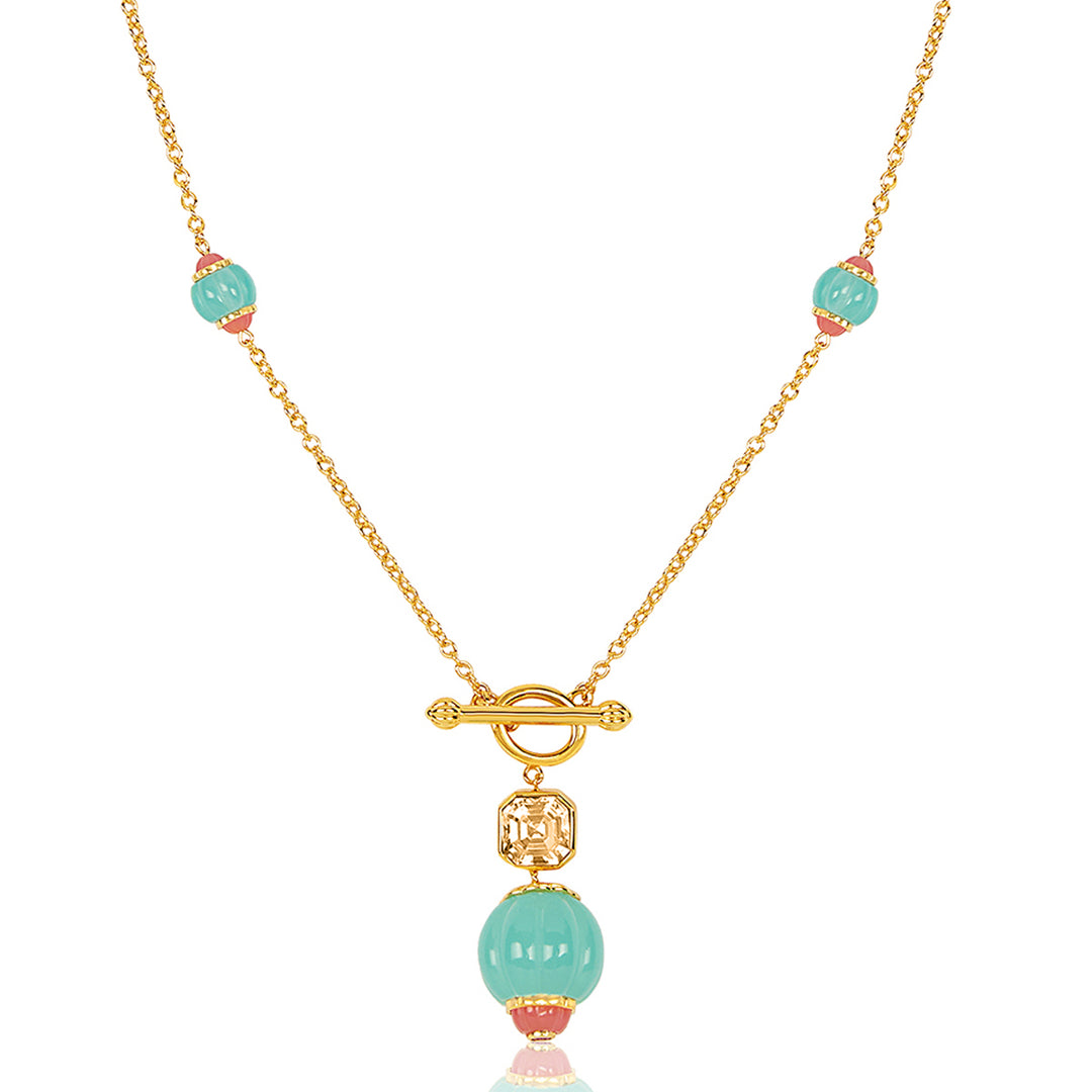 Celestial Bloom Long Toggle Necklace
