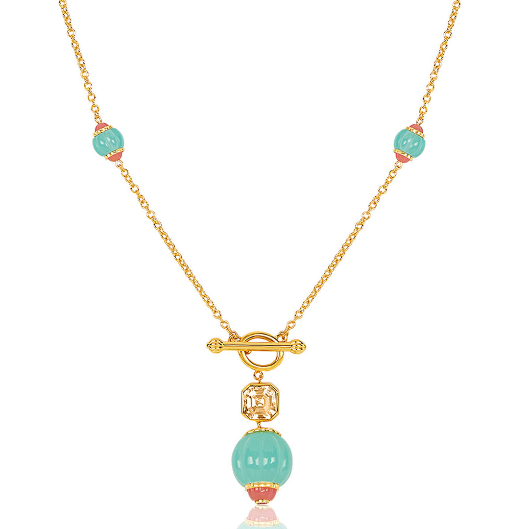 Celestial Bloom Long Toggle Necklace