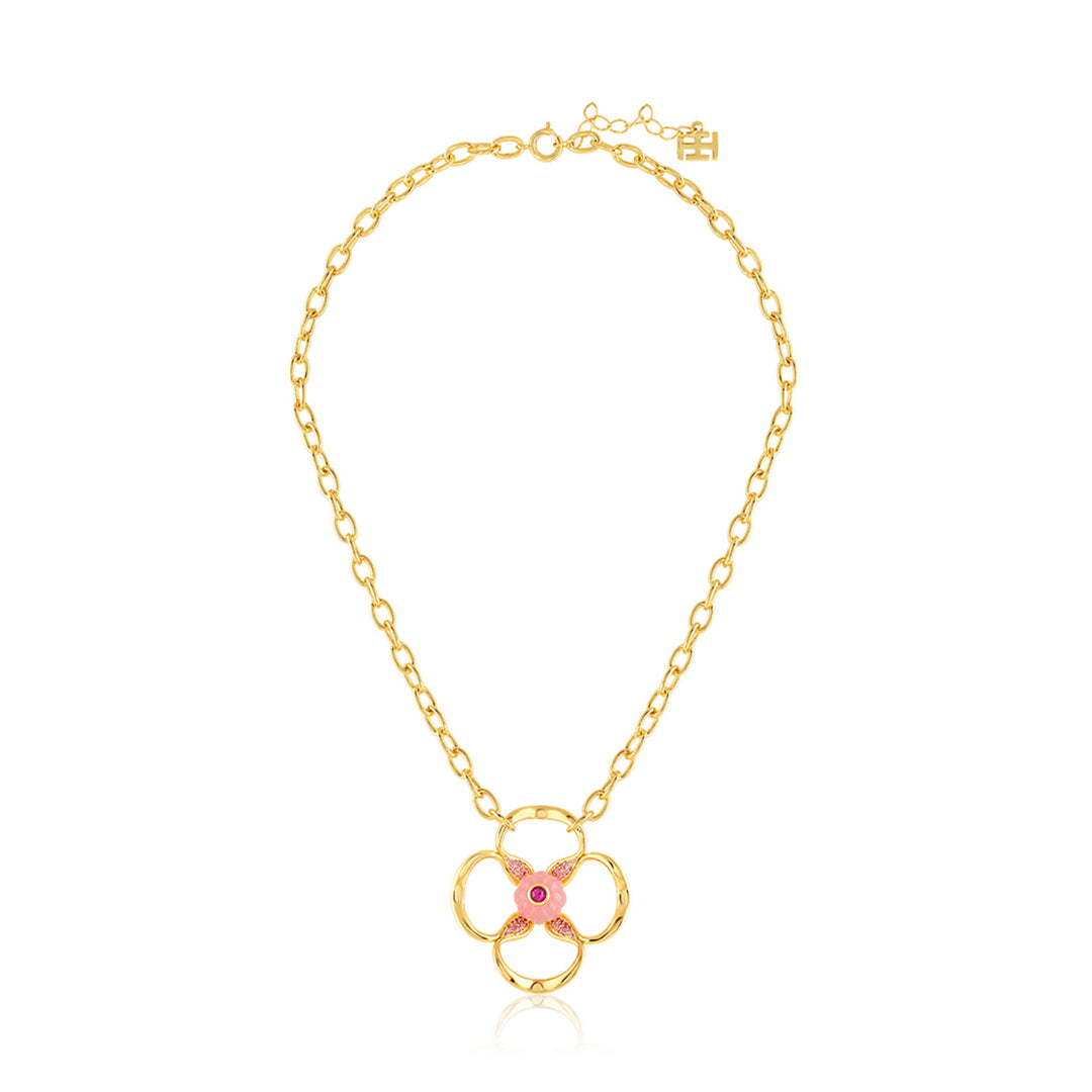 Rosé Glow Pendant Necklace