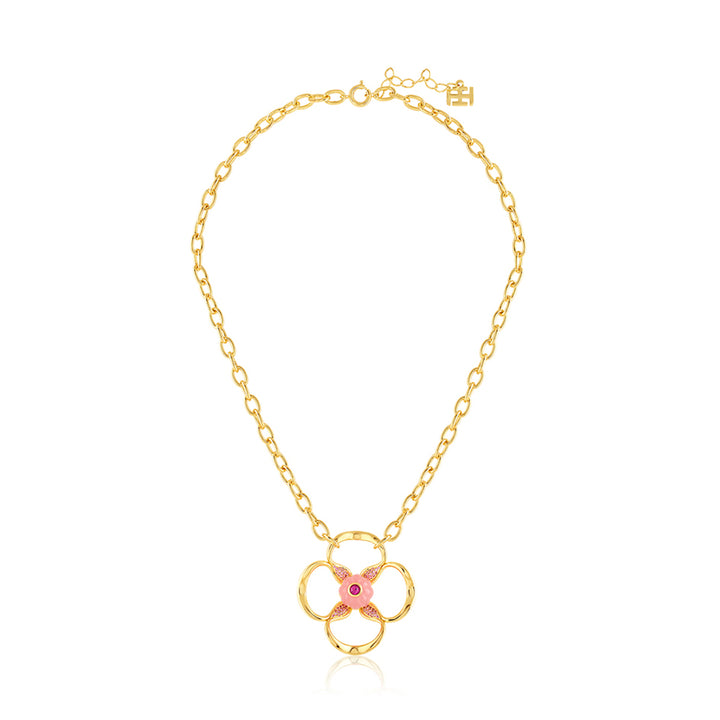 Rosé Glow Pendant Necklace