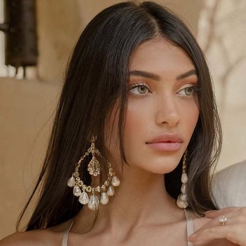 Mirror Chandelier Earring for Women by Isharya | Modern Indian Jewellery