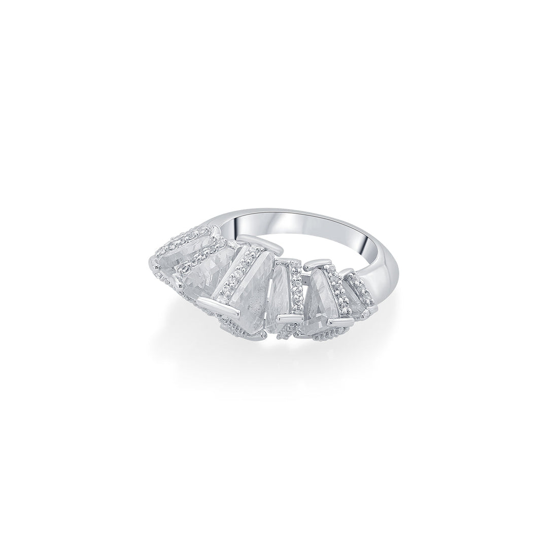 White Cocktail RING for Women by Isharya | Modern Indian Jewellery