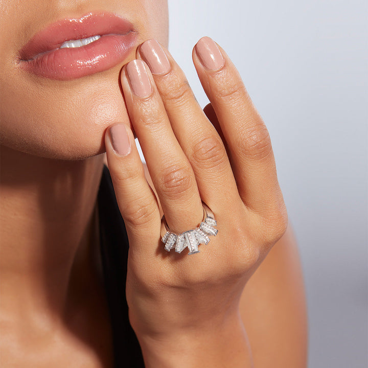 White Cocktail RING for Women by Isharya | Modern Indian Jewellery