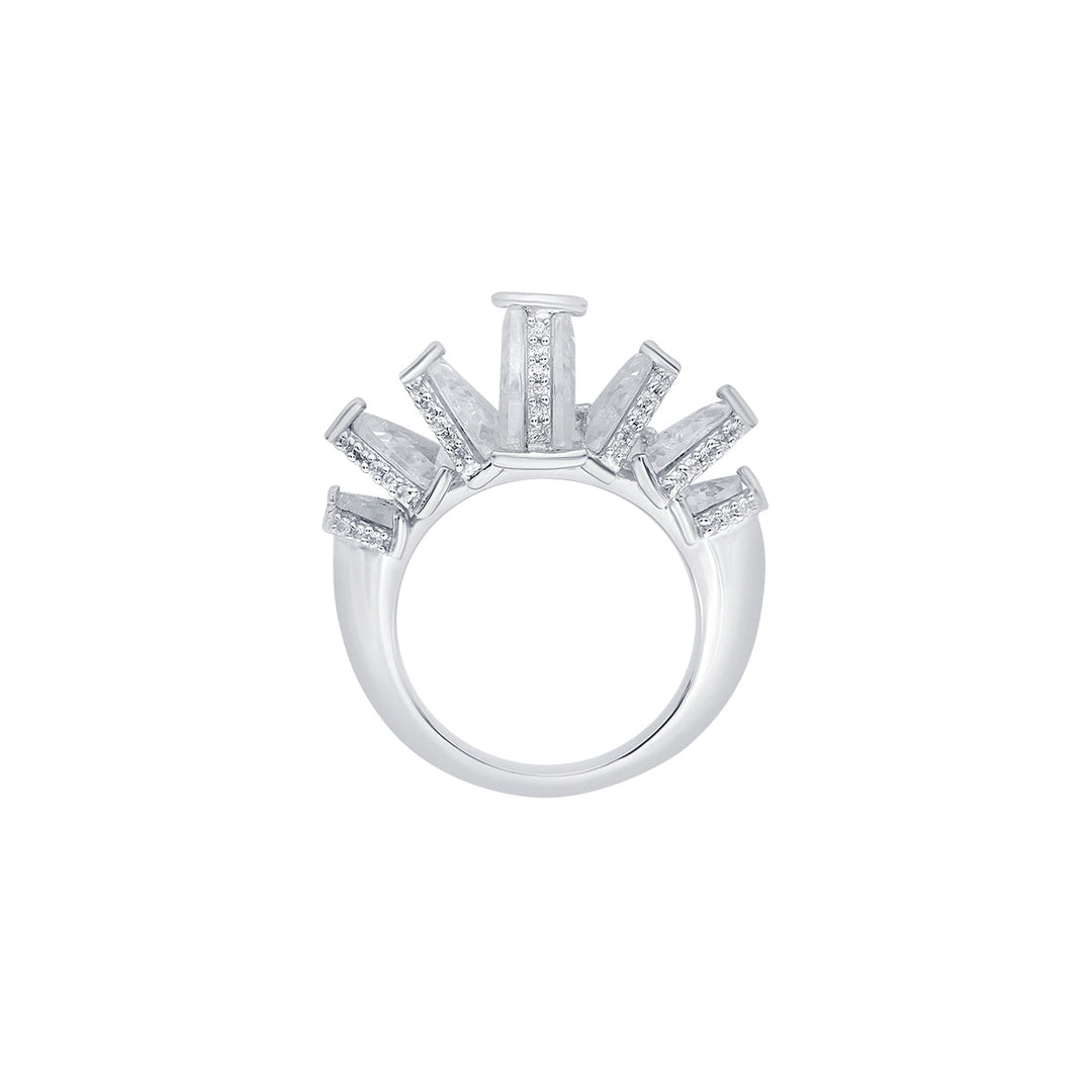 White Cocktail RING for Women by Isharya | Modern Indian Jewellery