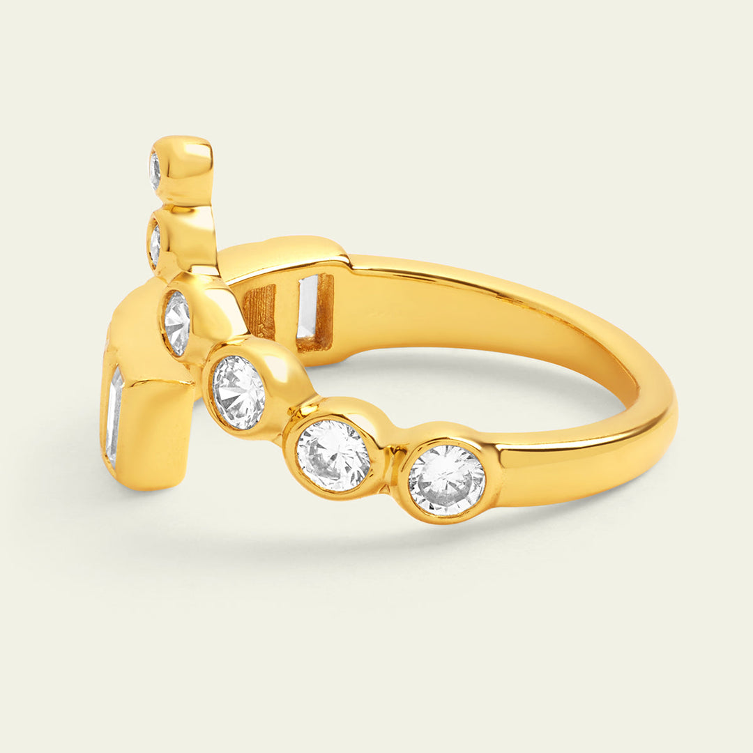 Gold Open ring Ring for Women by Isharya | Modern Indian Jewellery
