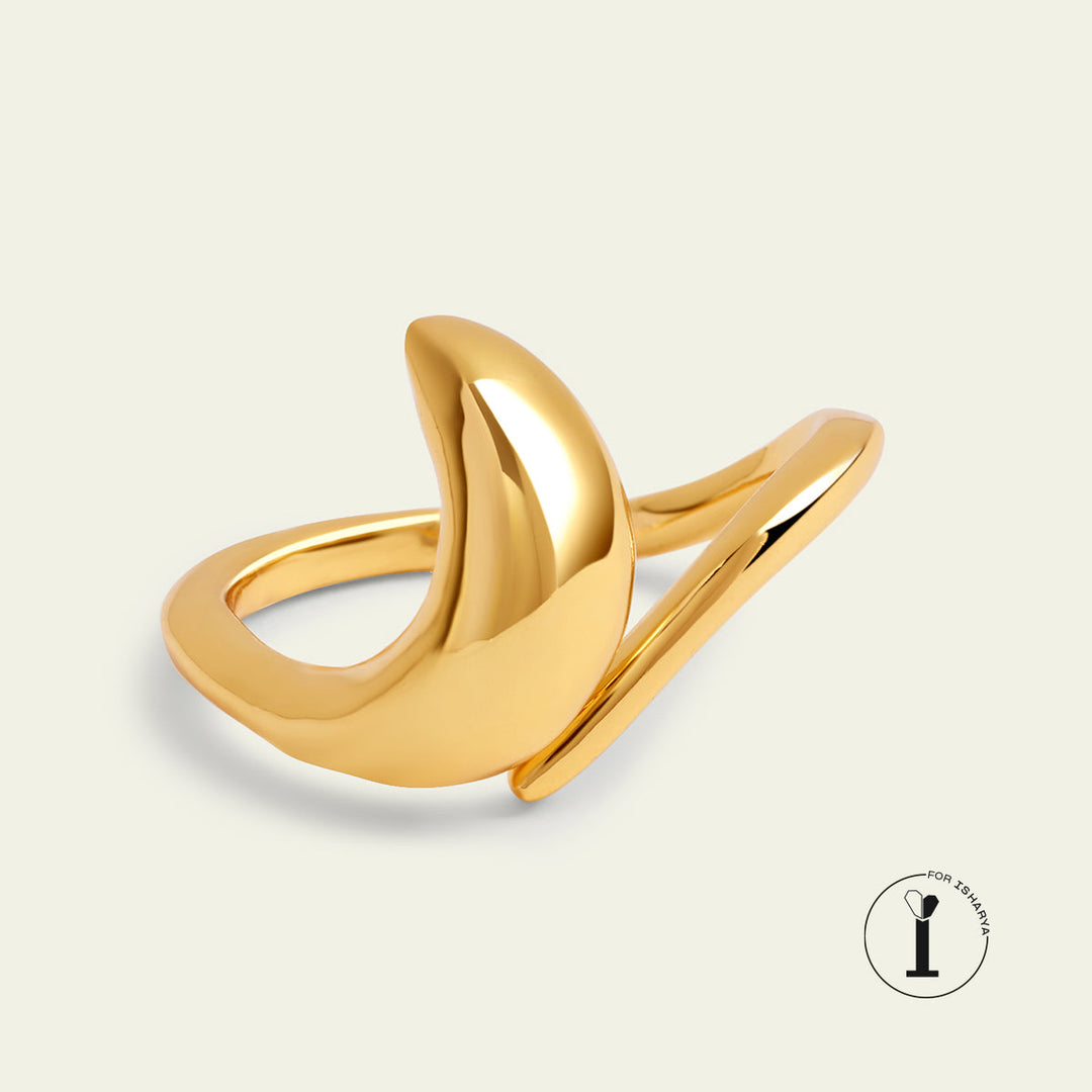 Gold Open ring Ring for Women by Isharya | Modern Indian Jewellery