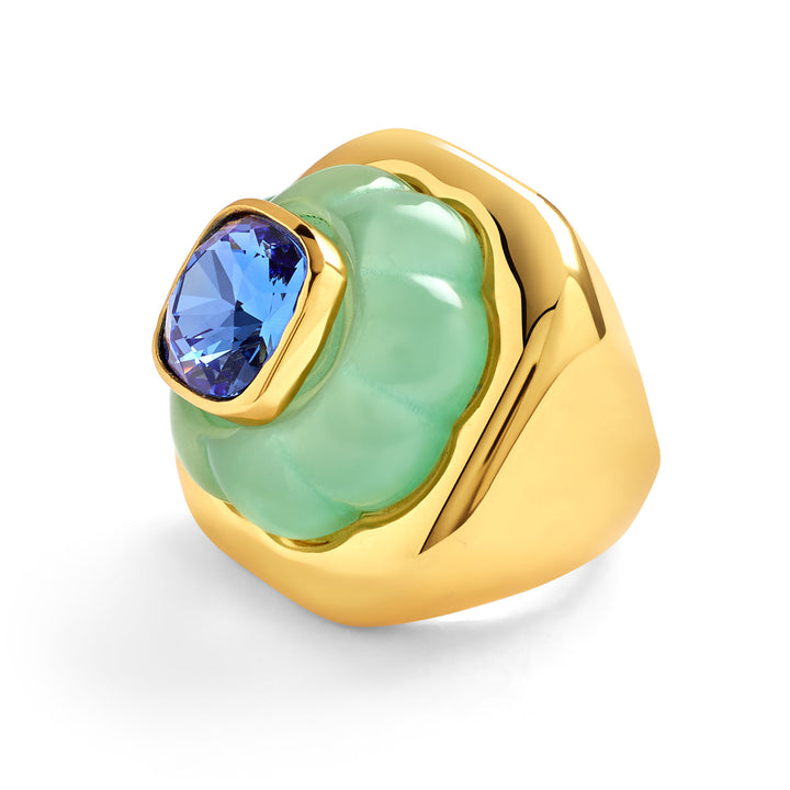 Green & Sapphire Ring