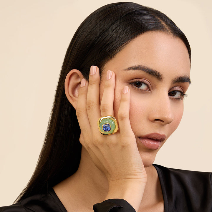 Green & Sapphire Ring