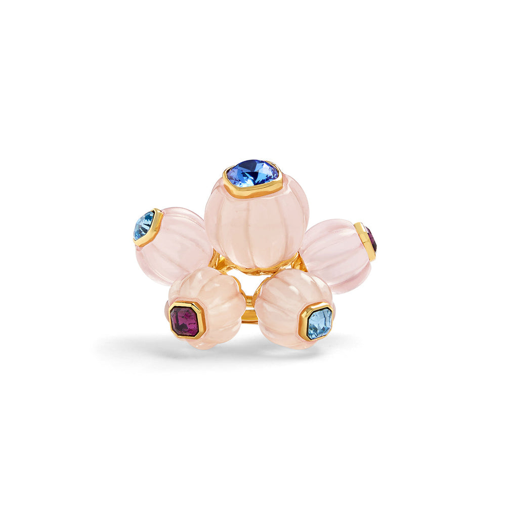 Pink Statement Ring for Women by Isharya | Modern Indian Jewellery