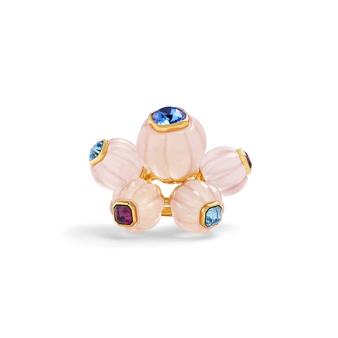 Pink Statement Ring for Women by Isharya | Modern Indian Jewellery