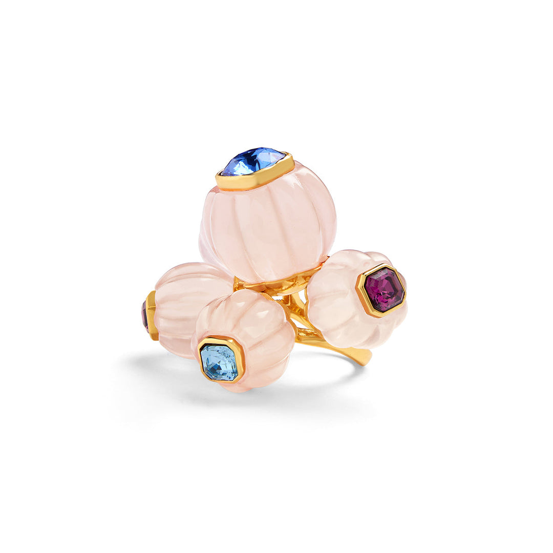 Pink Statement Ring for Women by Isharya | Modern Indian Jewellery