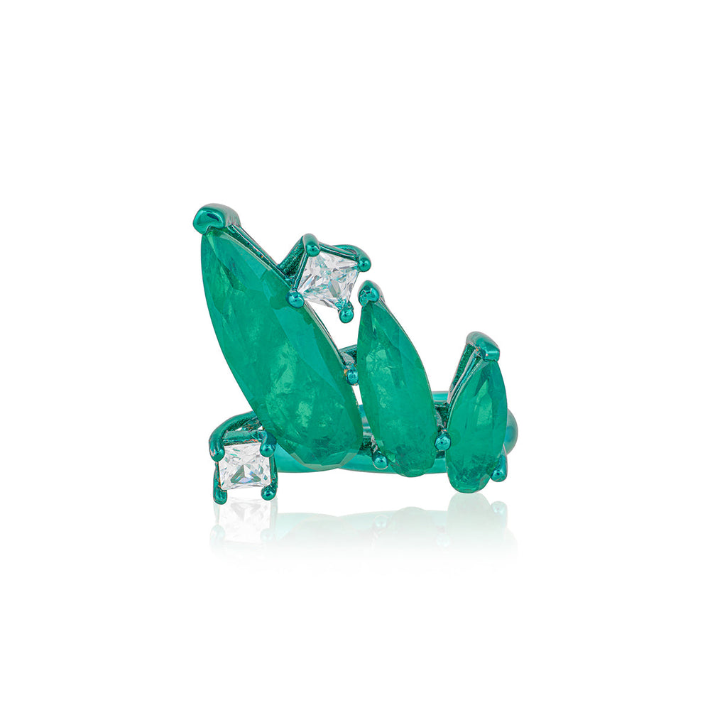 Green Cocktail Ring for Women by Isharya | Modern Indian Jewellery