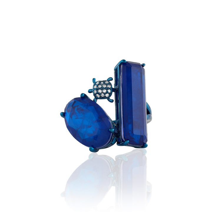 Sapphire Soul Open Statement Ring