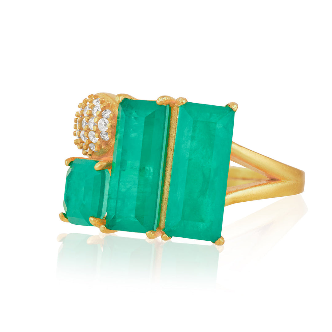 Emerald Dreams Cocktail Ring