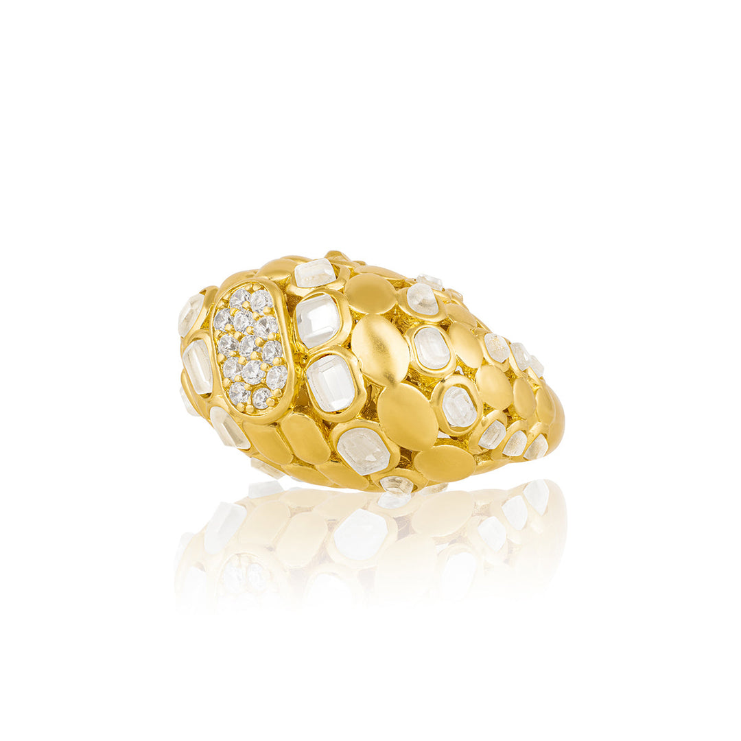 White Cocktail Ring for Women by Isharya | Modern Indian Jewellery