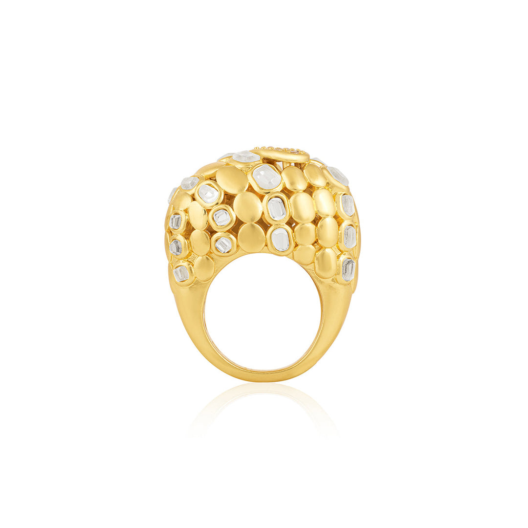 White Cocktail Ring for Women by Isharya | Modern Indian Jewellery