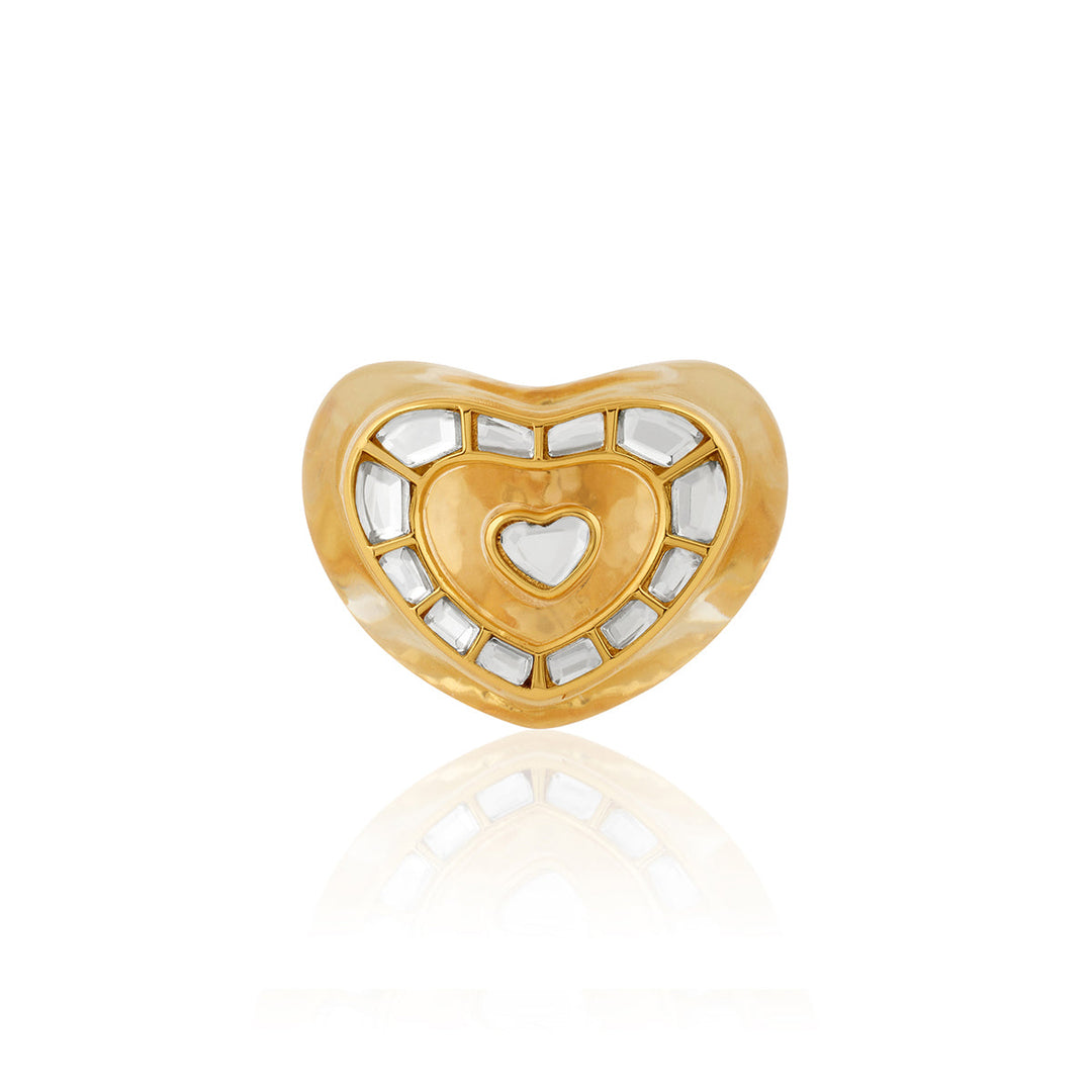 Gold Cocktail Ring for Women by Isharya | Modern Indian Jewellery