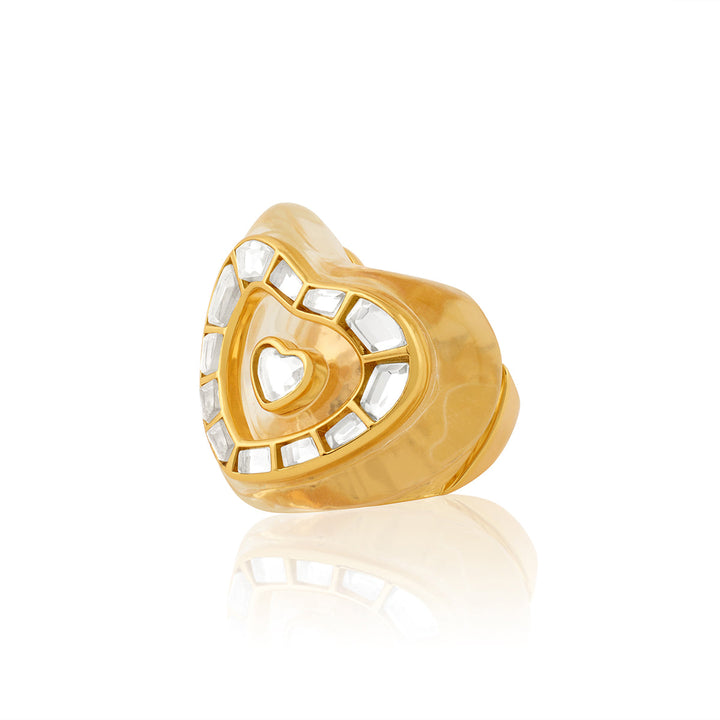 Gold Cocktail Ring for Women by Isharya | Modern Indian Jewellery