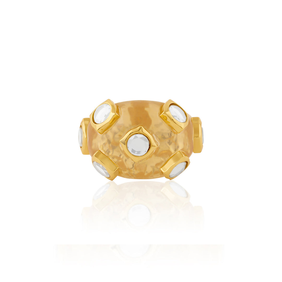 Gold Cocktail Ring for Women by Isharya | Modern Indian Jewellery