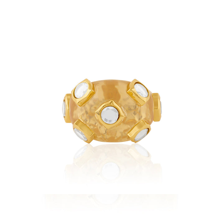 Gold Cocktail Ring for Women by Isharya | Modern Indian Jewellery