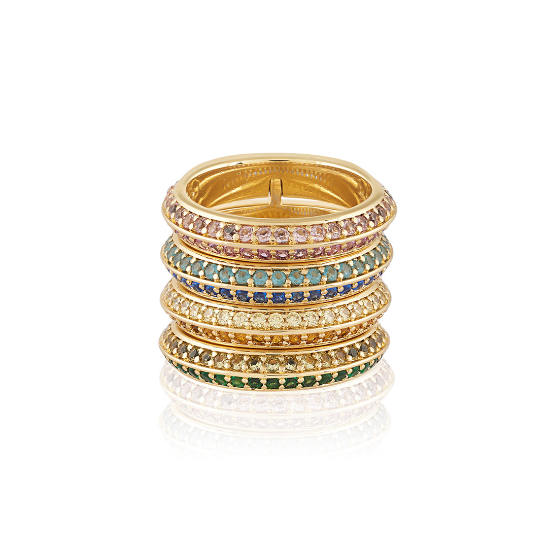Rainbow Spiral Ring