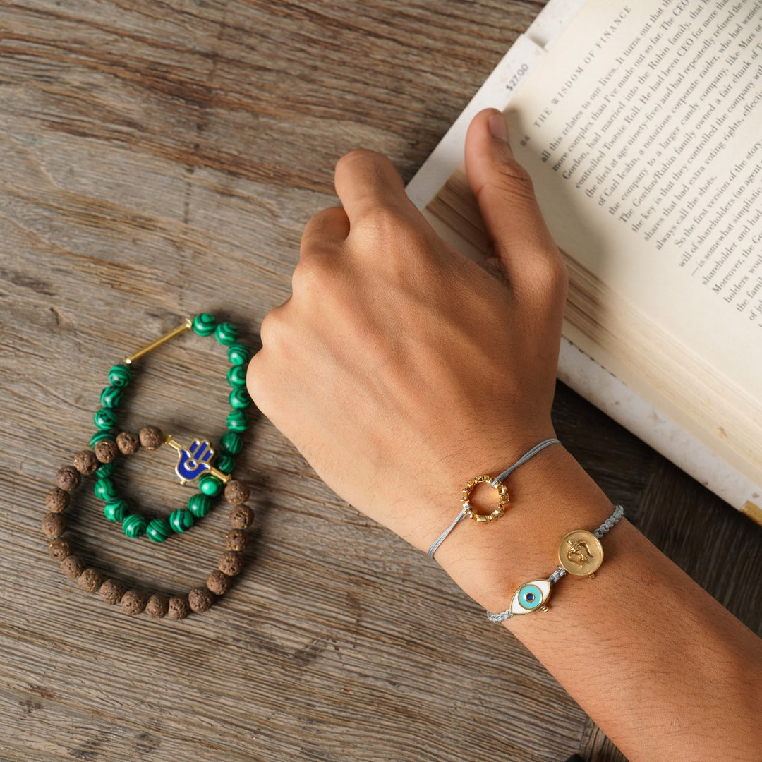 Malachite Bead Bracelet