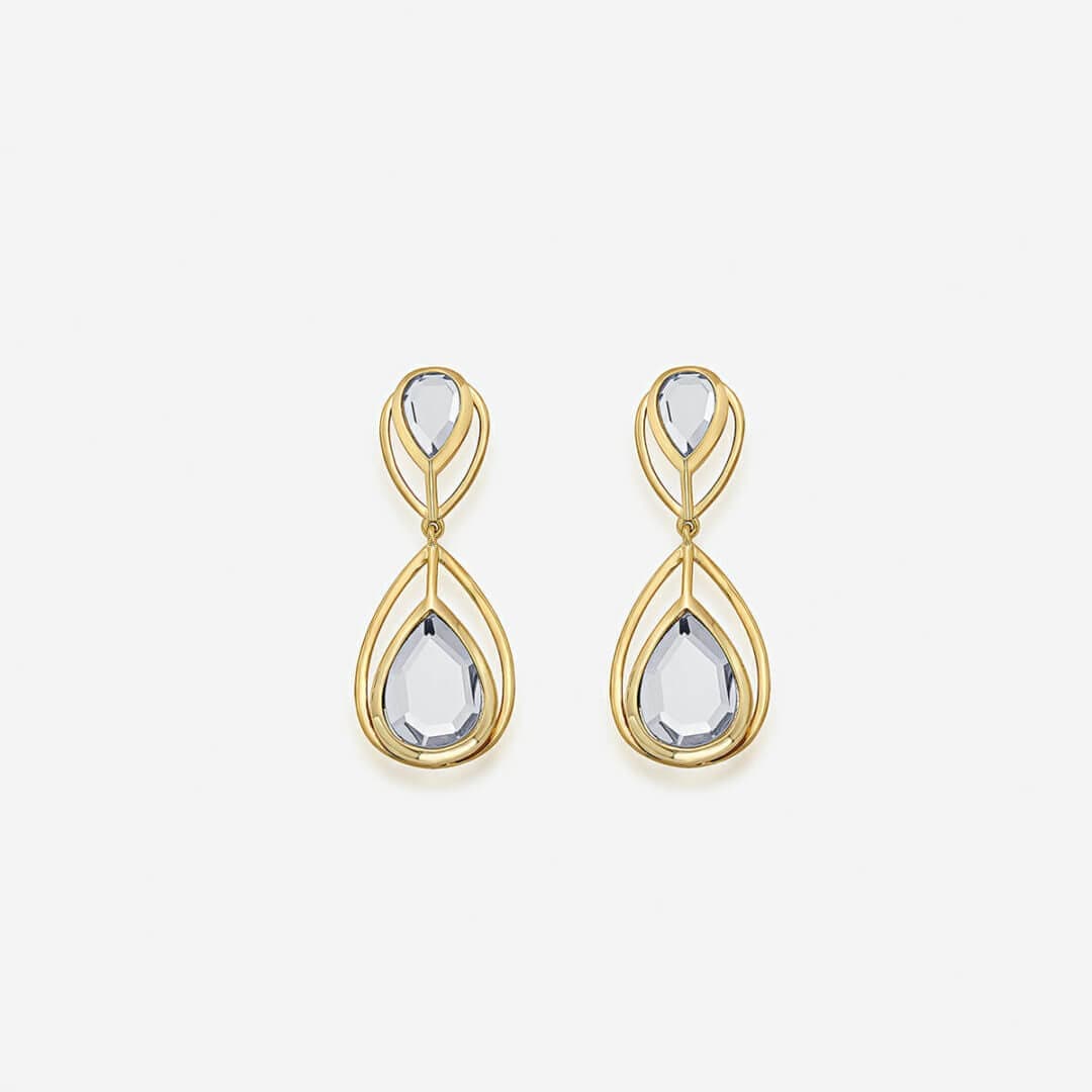 Ayaana Petite Drop Libra Earrings - Isharya | Modern Indian Jewelry