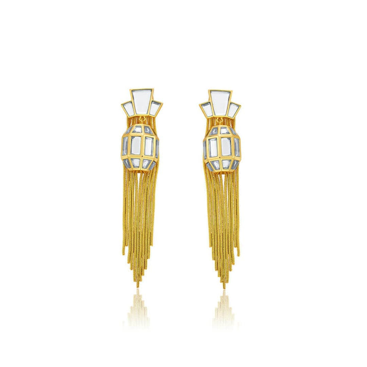 NA Needle Thread Earring for Women by Isharya | Modern Indian Jewellery