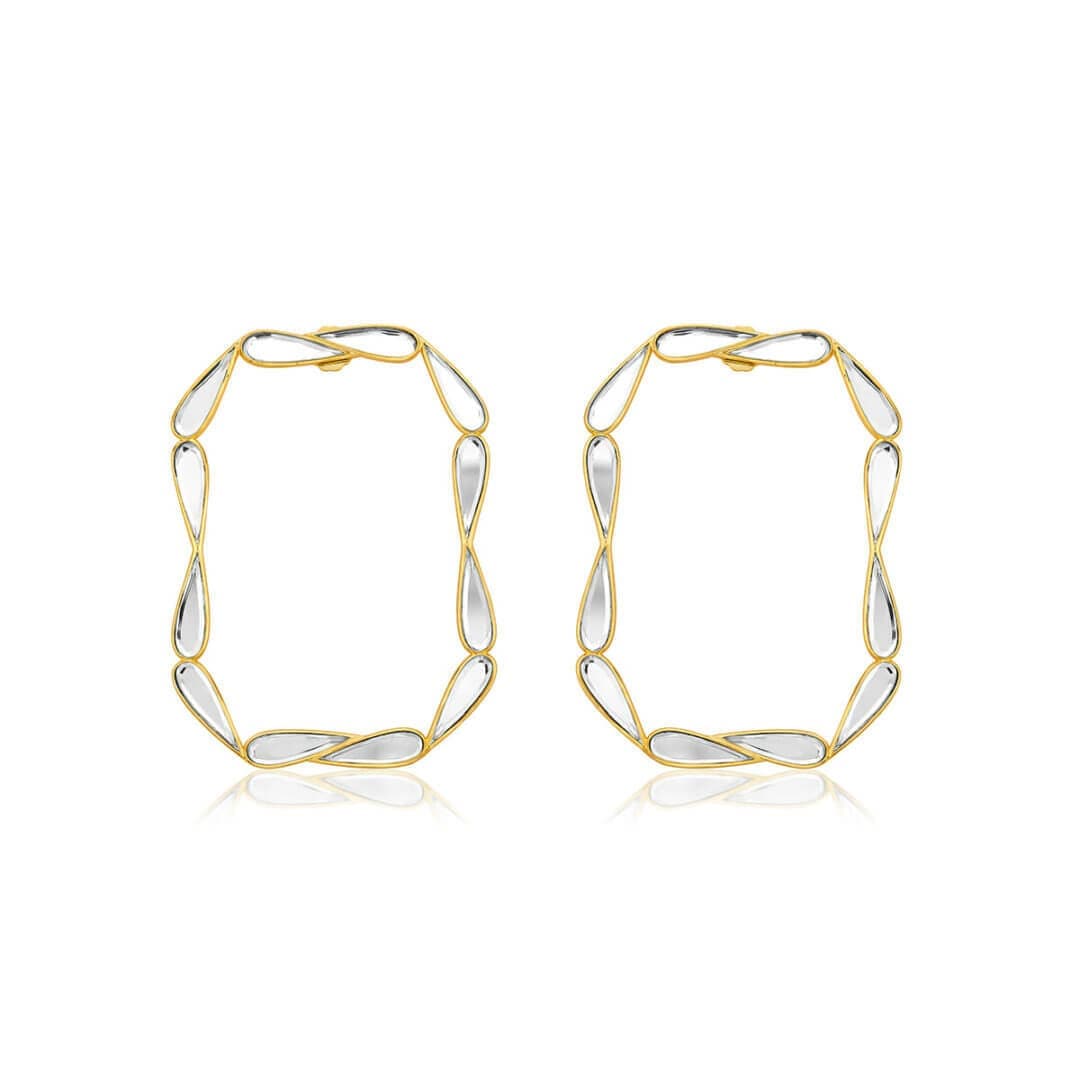 White Drop Earring for Women by Isharya | Modern Indian Jewellery