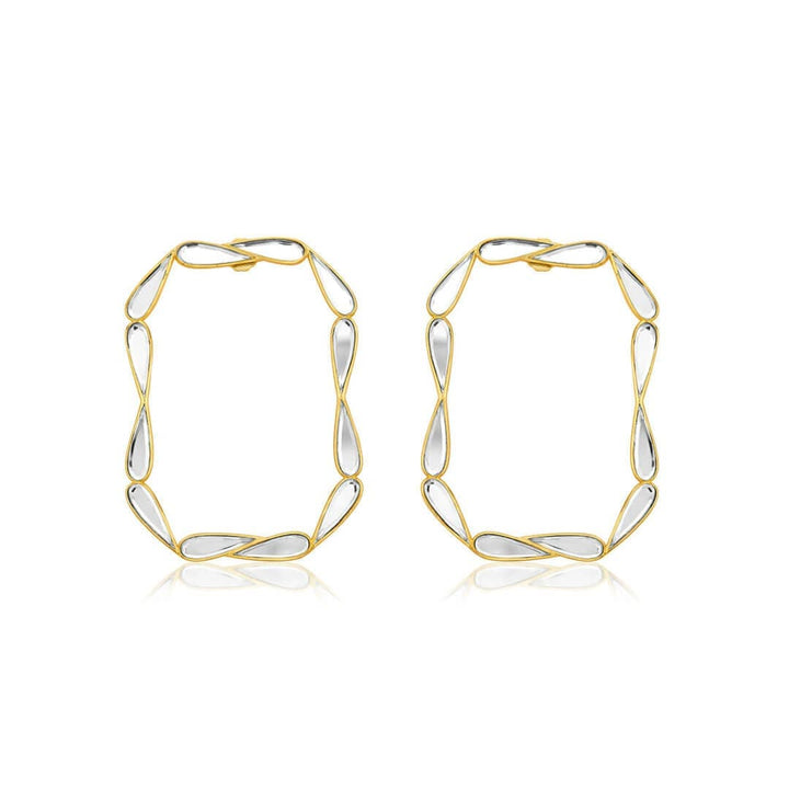 White Drop Earring for Women by Isharya | Modern Indian Jewellery