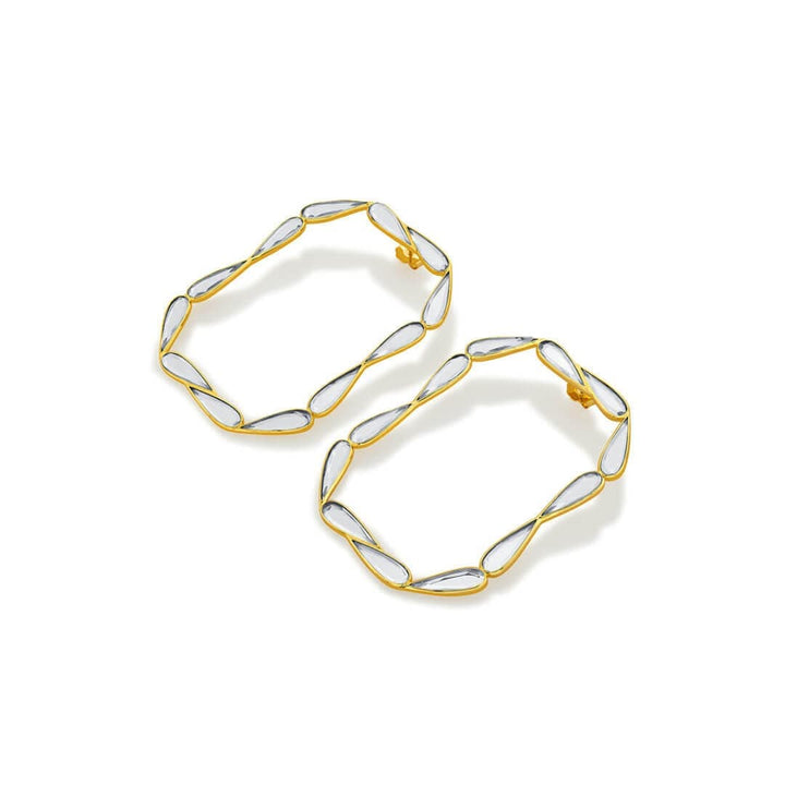 White Drop Earring for Women by Isharya | Modern Indian Jewellery