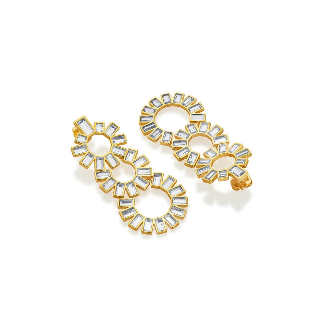 Mirror Chandelier Earring for Women by Isharya | Modern Indian Jewellery