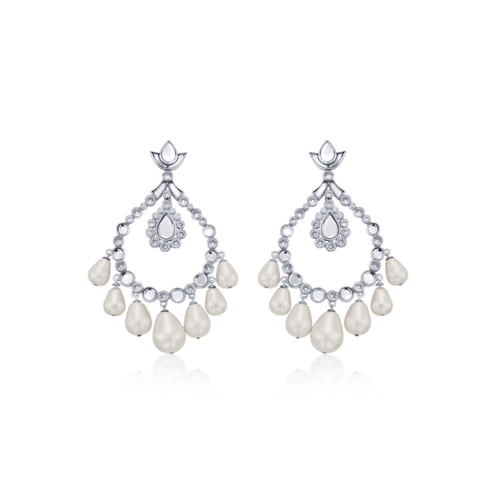 Mirror Chandelier Earring for Women by Isharya | Modern Indian Jewellery