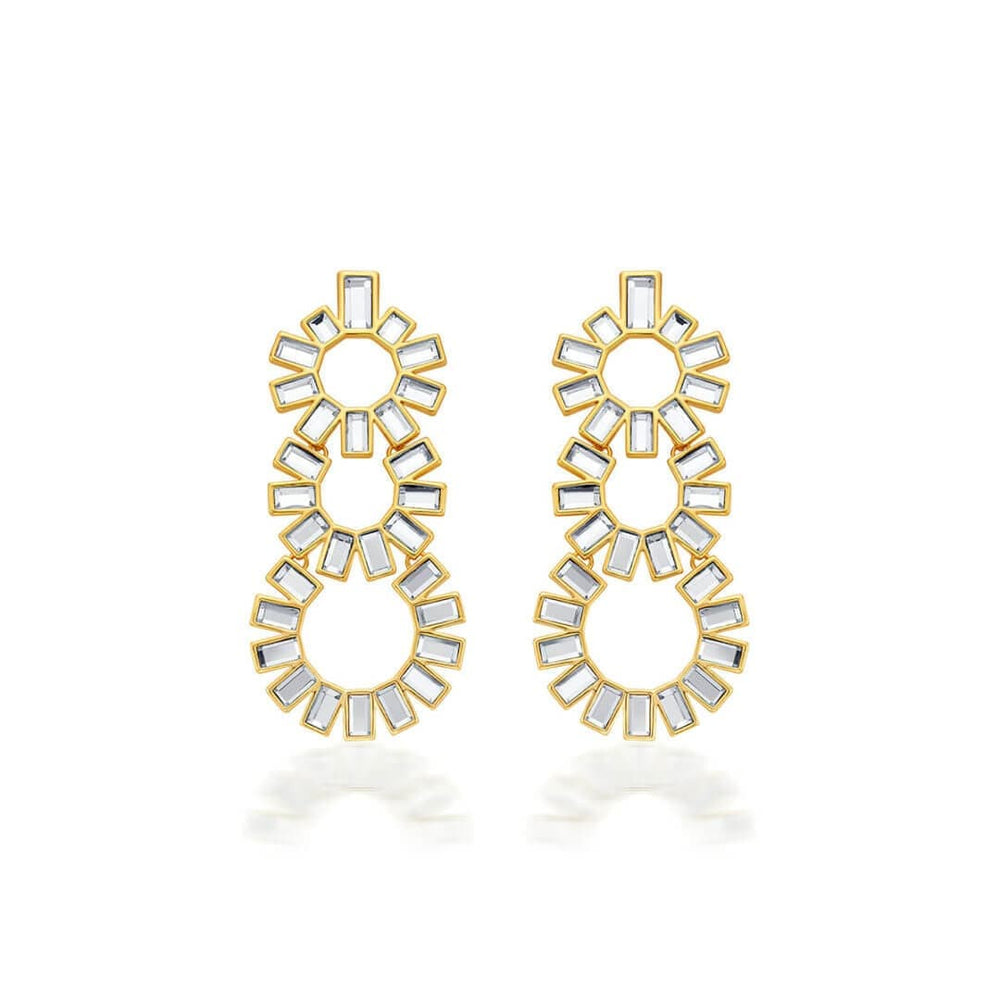 Mirror Chandelier Earring for Women by Isharya | Modern Indian Jewellery